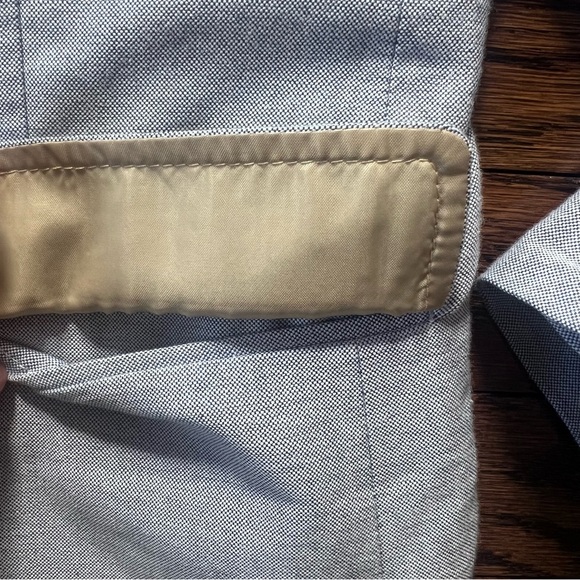 J. Crew Boys' Thompson Suit Jacket in Cloudy Blue Oxford, Size 6-7 - Picture 4 of 11